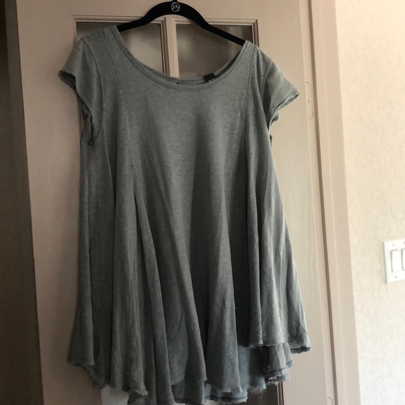 FREE PEOPLE blue flowy top - Picture 1 of 4